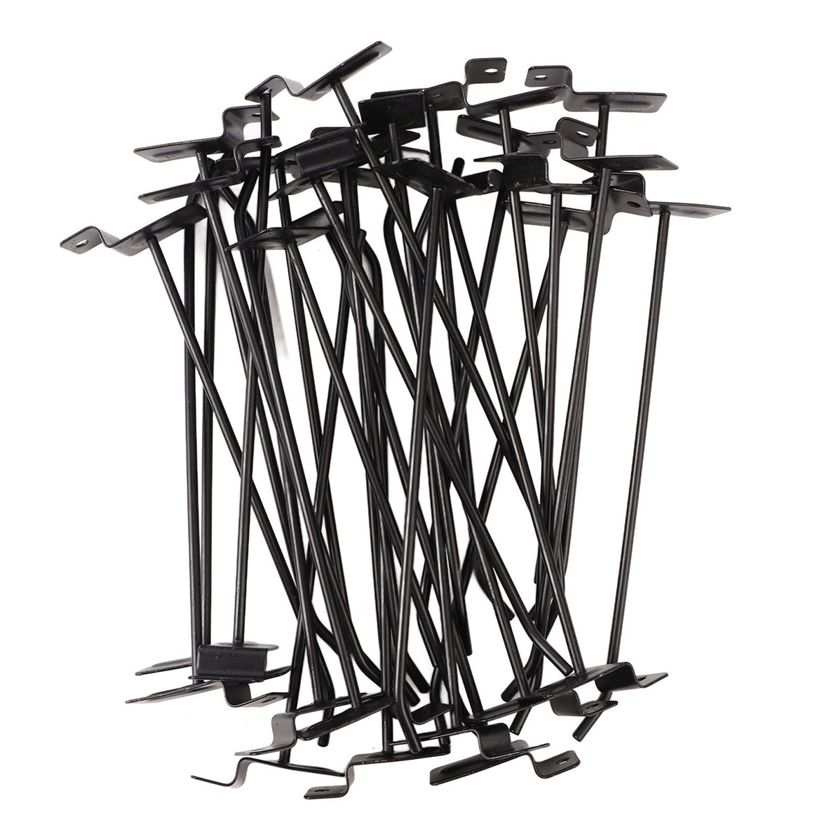 30PCS Panel Hooks Black Slatwall Hanger Thickened Easy Installation Anti Rust Display Pegs for Retail Garage