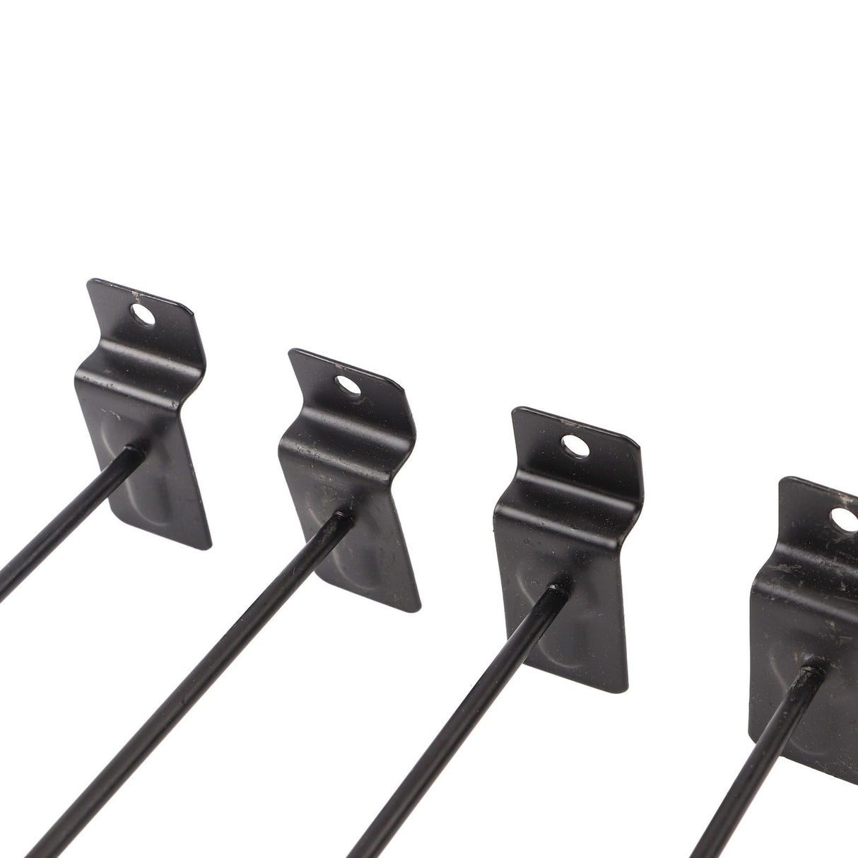 30PCS Panel Hooks Black Slatwall Hanger Thickened Easy Installation Anti Rust Display Pegs for Retail Garage