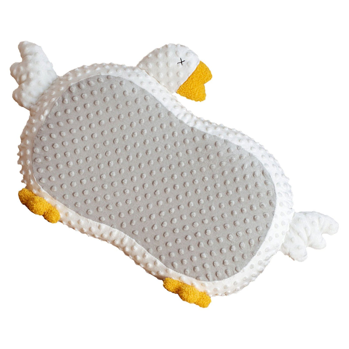 Cat Belly Pillow Memory Foam Slow Rebound Throw Pillow Goose Shape Fuzz Single Cushion Gray