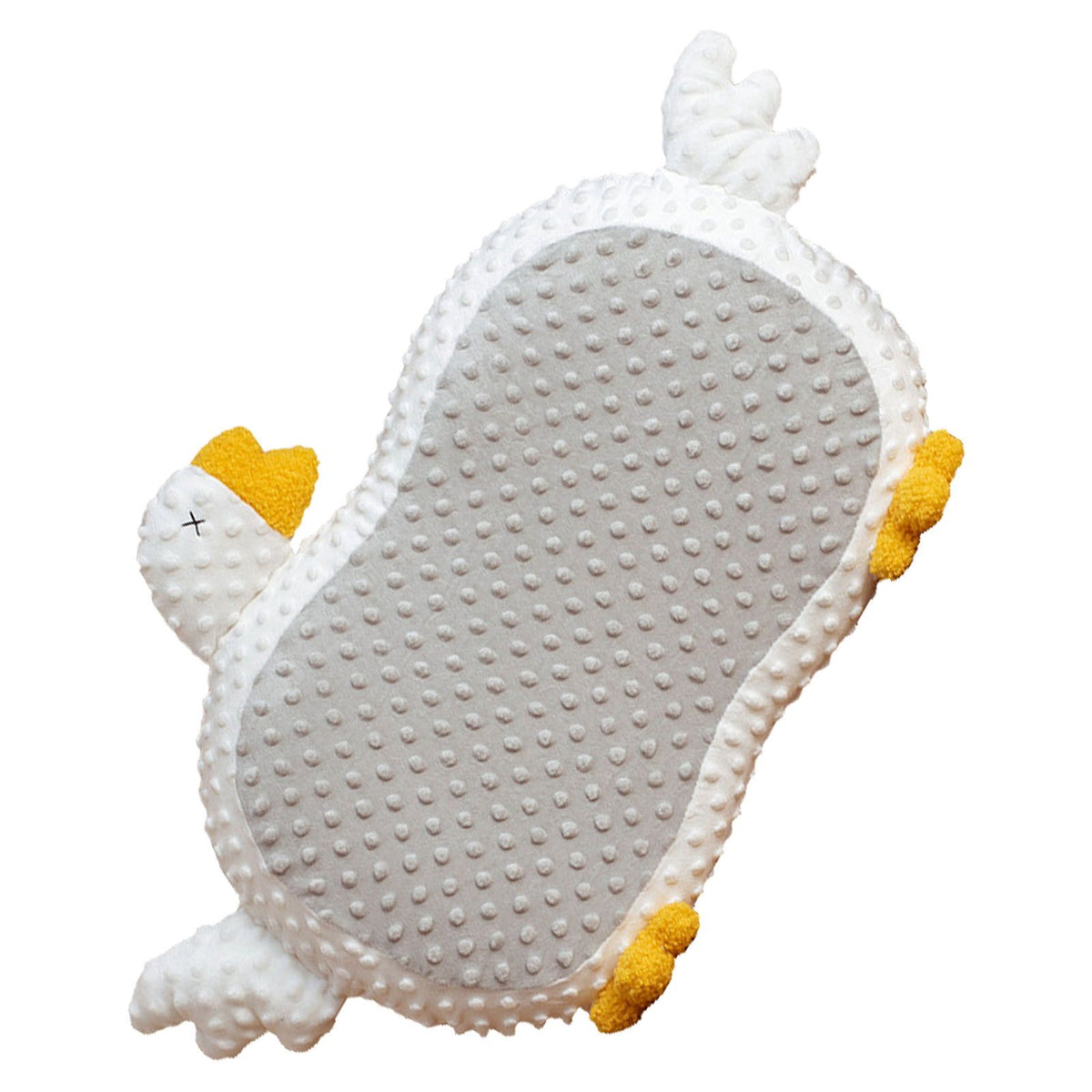 Cat Belly Pillow Memory Foam Slow Rebound Throw Pillow Goose Shape Fuzz Single Cushion Gray