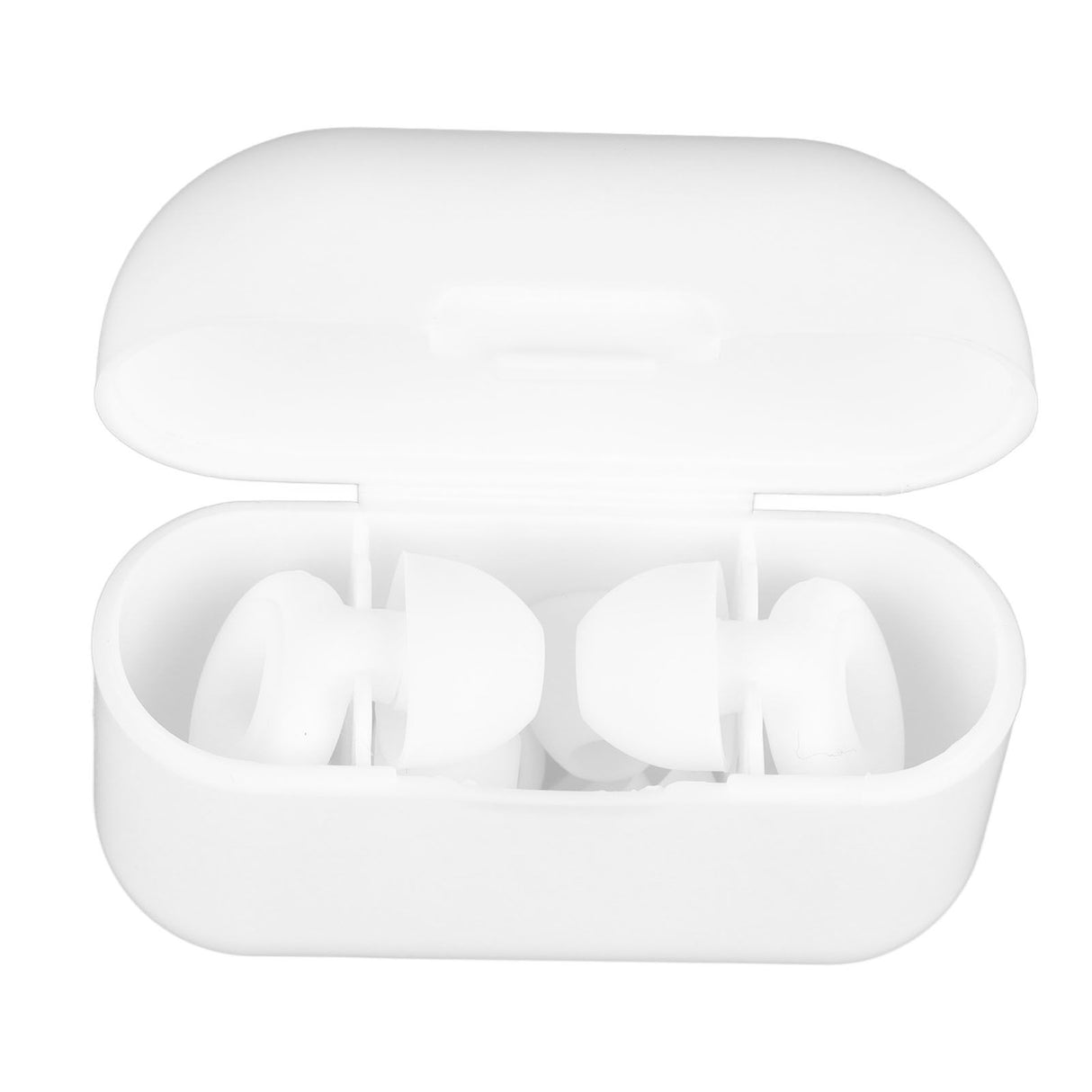 3 Pairs Noise Cancelling Silicone Ear Plugs Reusable Noise Reduction Waterproof Earplugs for Sleeping Swimming Ring Shape White