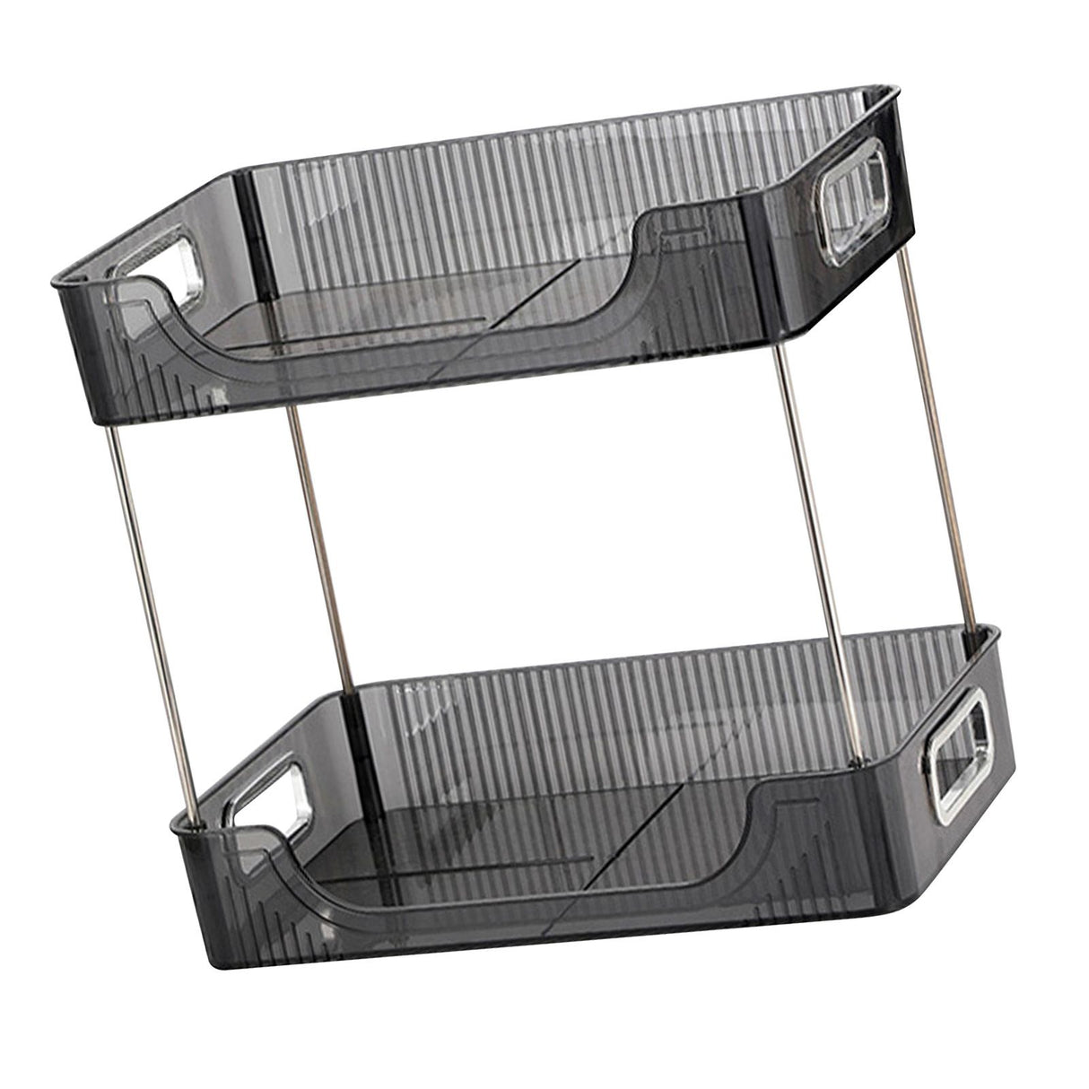 Desktop Organizer 2 Tier Ample Space Modern Storage Rack Shelves for Office Bedroom Home Decoration Grey