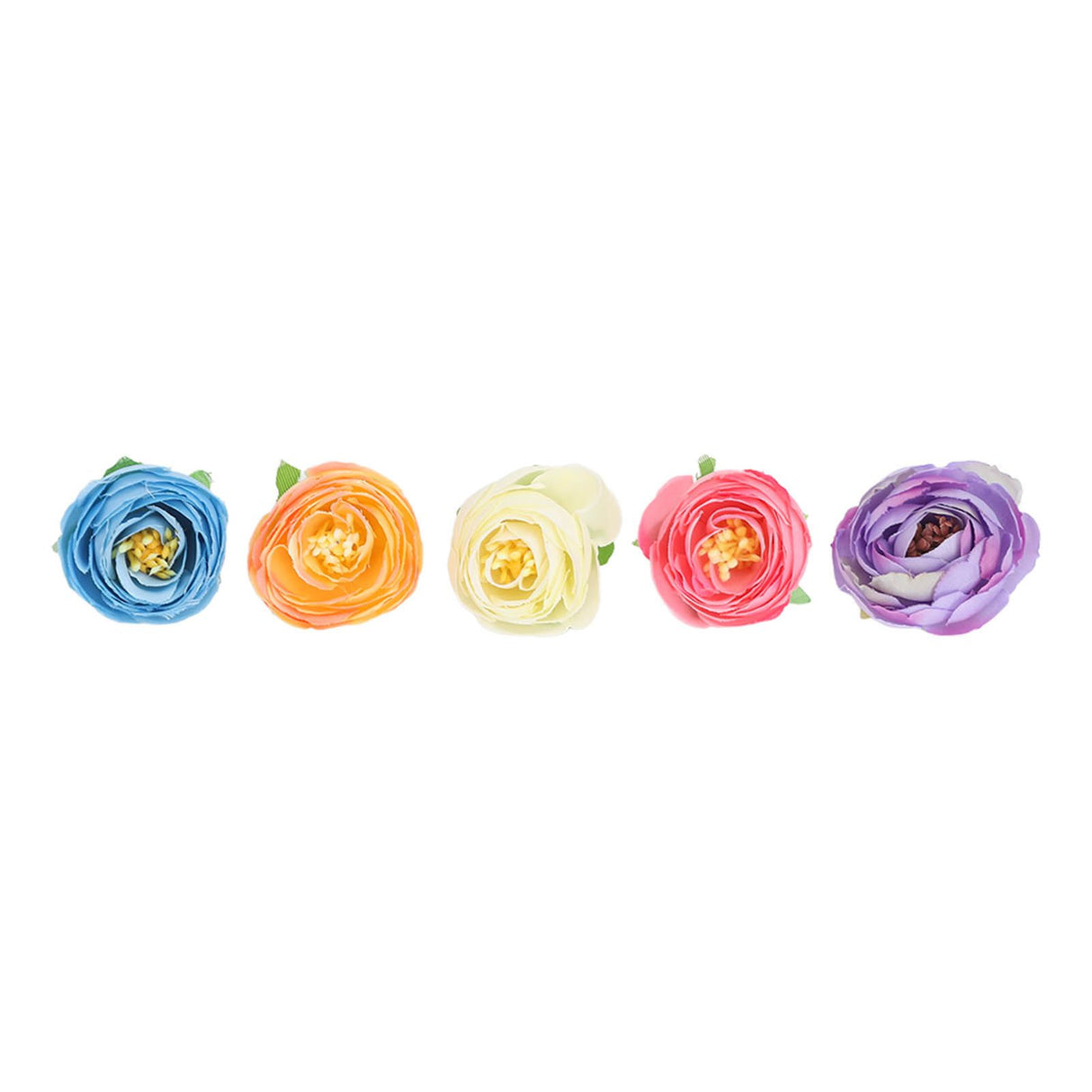 50 Pcs Camellia Flower Decor DIY Corsage Headdress Artificial Flower Heads False Rose Head Little Flower Buds