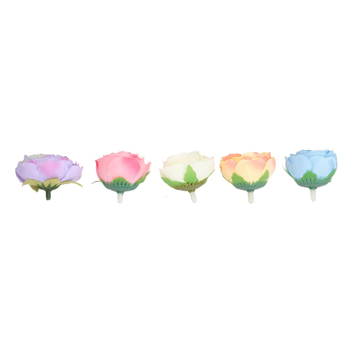 50 Pcs Camellia Flower Decor DIY Corsage Headdress Artificial Flower Heads False Rose Head Little Flower Buds