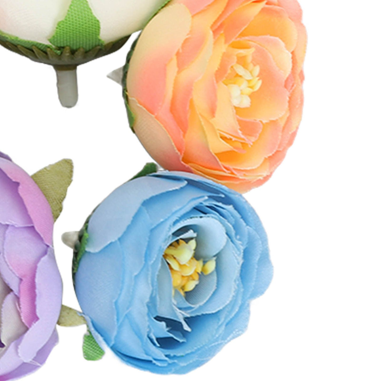 50 Pcs Camellia Flower Decor DIY Corsage Headdress Artificial Flower Heads False Rose Head Little Flower Buds