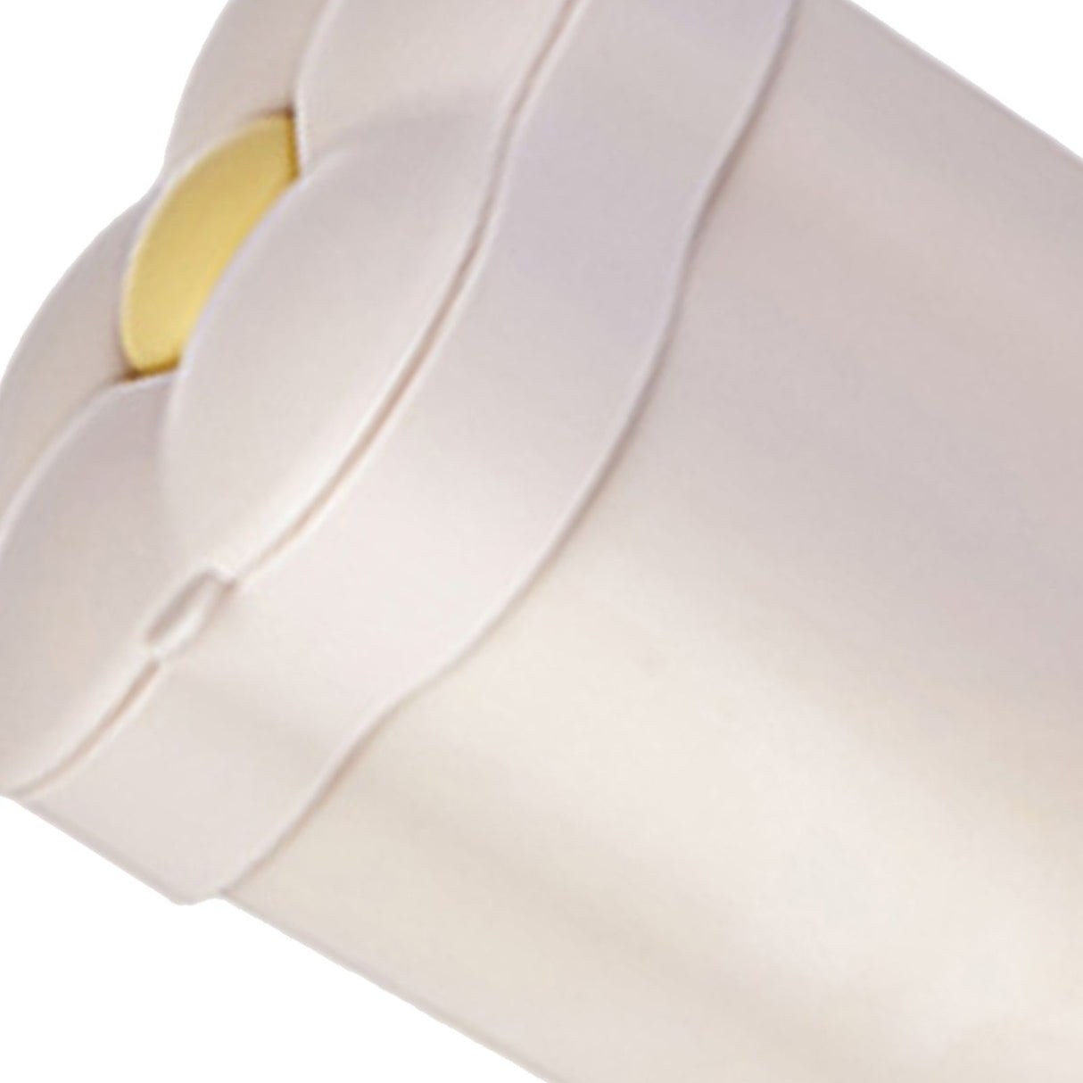 Desktop Trash Bin with Lid Flower Shape Small Garbage Can Large Opening Storage Paper Basket White