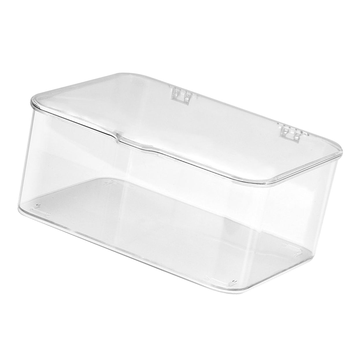 Desk Storage Box Plastic Large Capacity Dustproof Multi Functional Phone Case Storage Holder with Lid Transparent