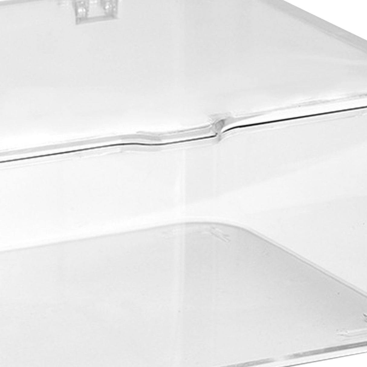 Desk Storage Box Plastic Large Capacity Dustproof Multi Functional Phone Case Storage Holder with Lid Transparent