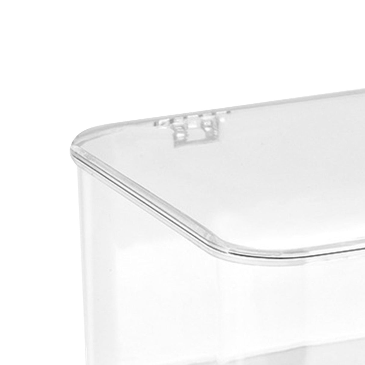 Desk Storage Box Plastic Large Capacity Dustproof Multi Functional Phone Case Storage Holder with Lid Transparent