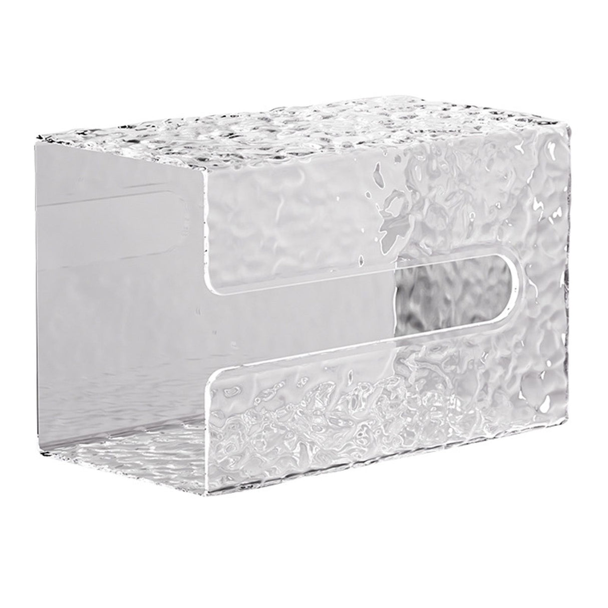 Wall Mounted Tissue Box Glacier Pattern Multifunctional Light Luxury Style Tissue Dispenser Box for Bathroom