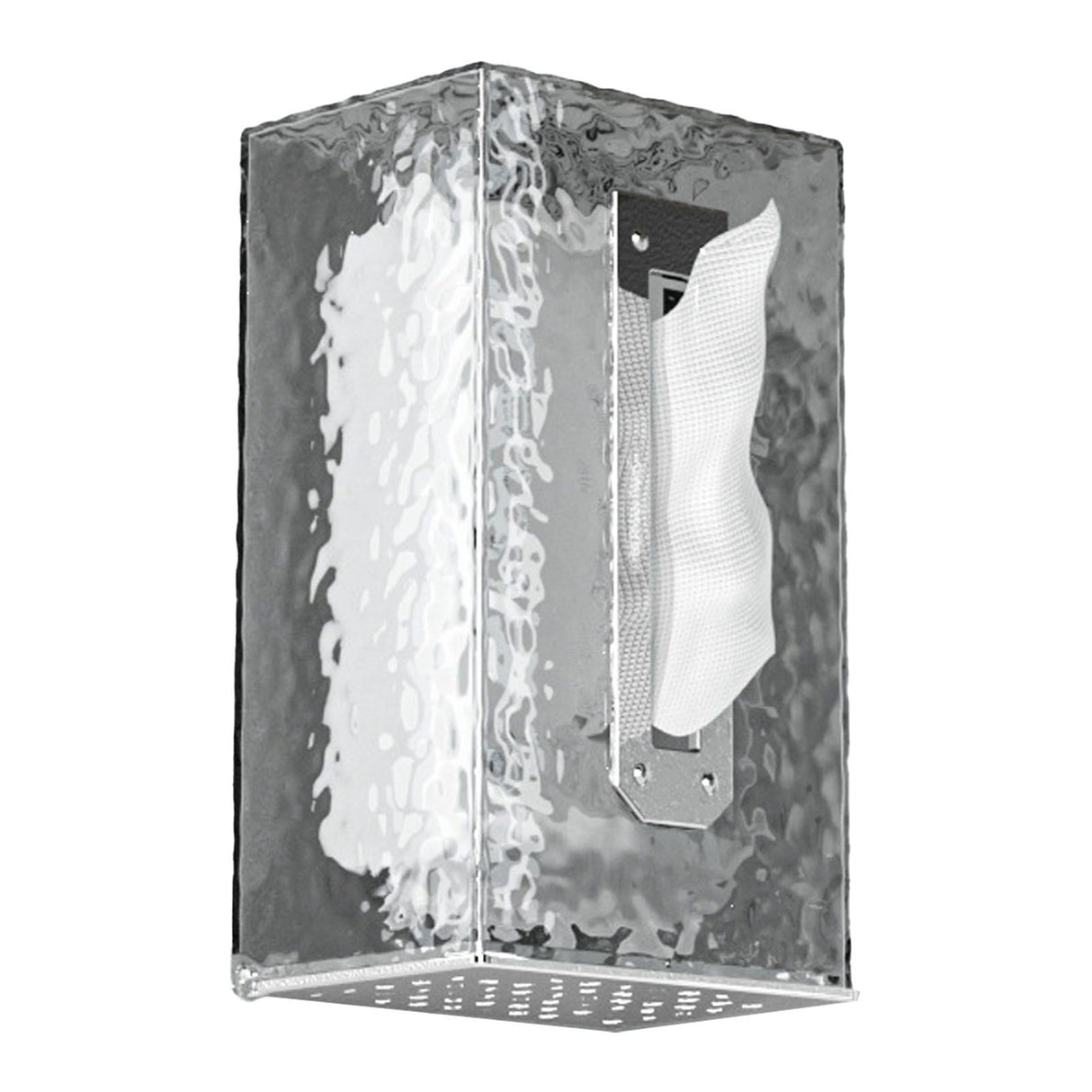 Napkin Paper Holder Box Space Saving Home Decoration Rugged Wall Mounted Tissue Box for Living Room Bedroom Translucent Silver