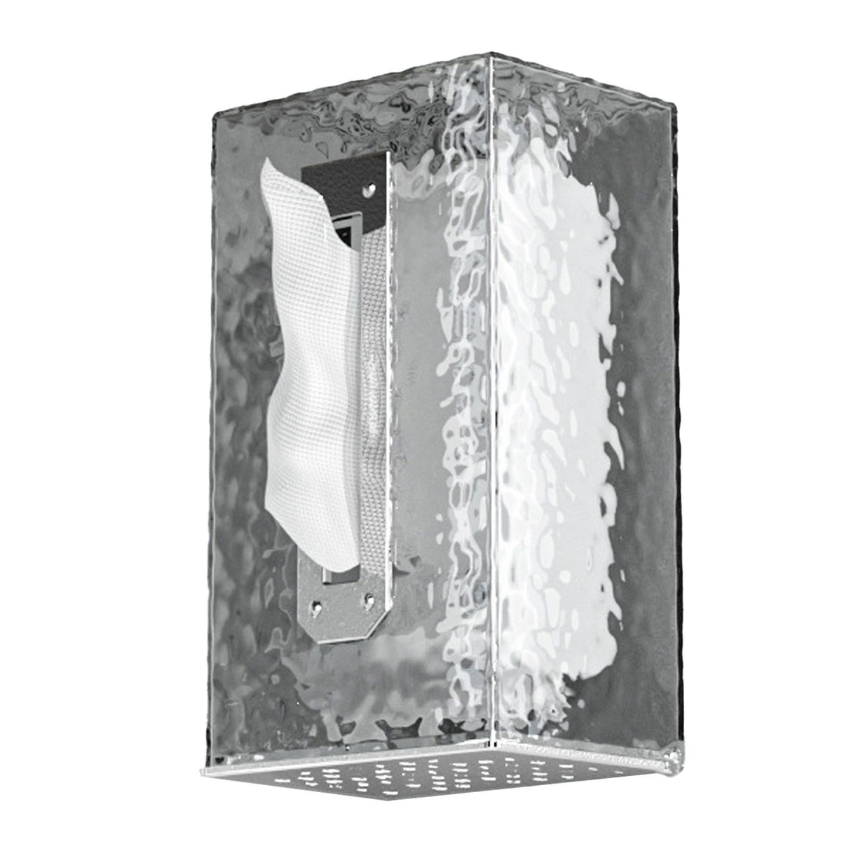 Napkin Paper Holder Box Space Saving Home Decoration Rugged Wall Mounted Tissue Box for Living Room Bedroom Translucent Silver
