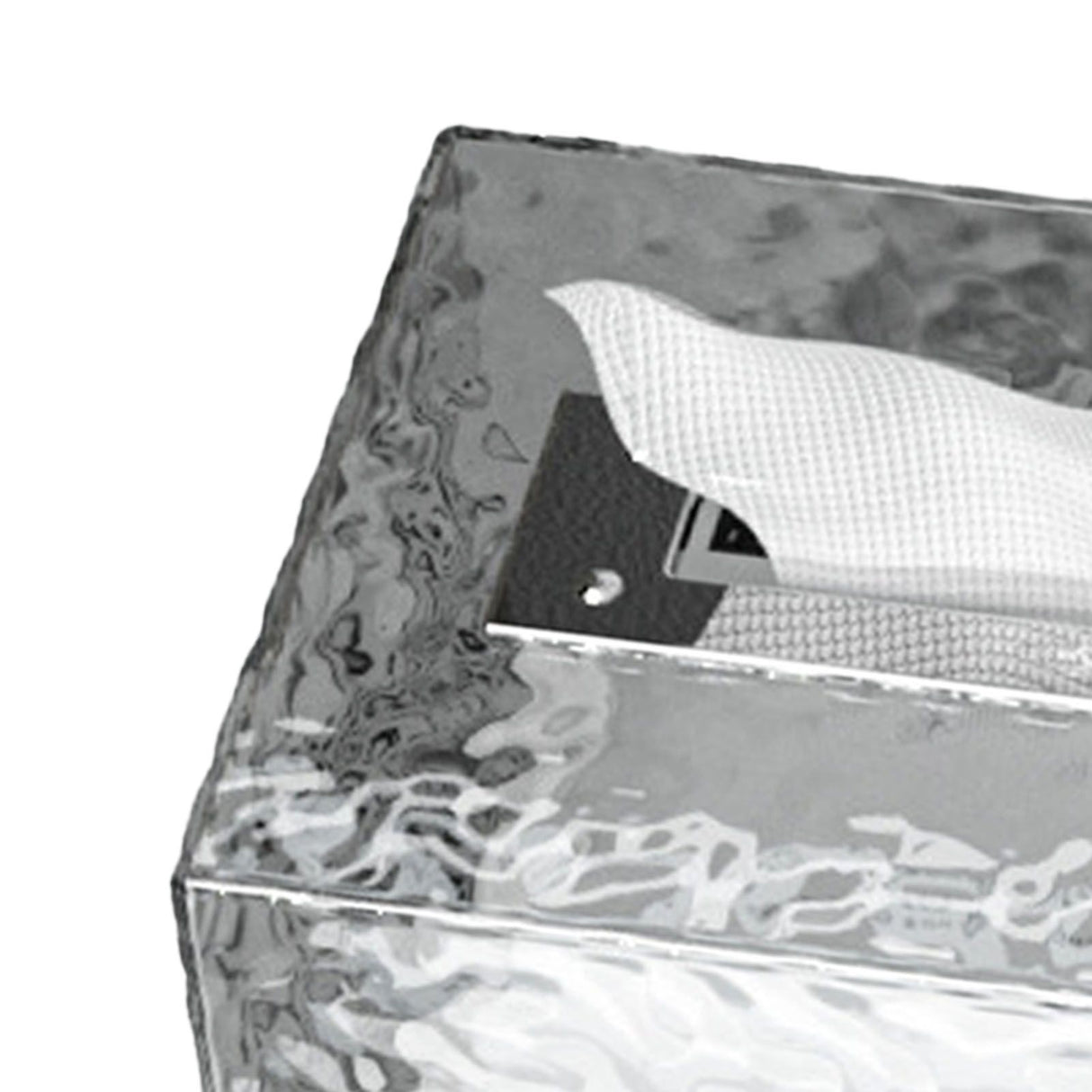 Napkin Paper Holder Box Space Saving Home Decoration Rugged Wall Mounted Tissue Box for Living Room Bedroom Translucent Silver
