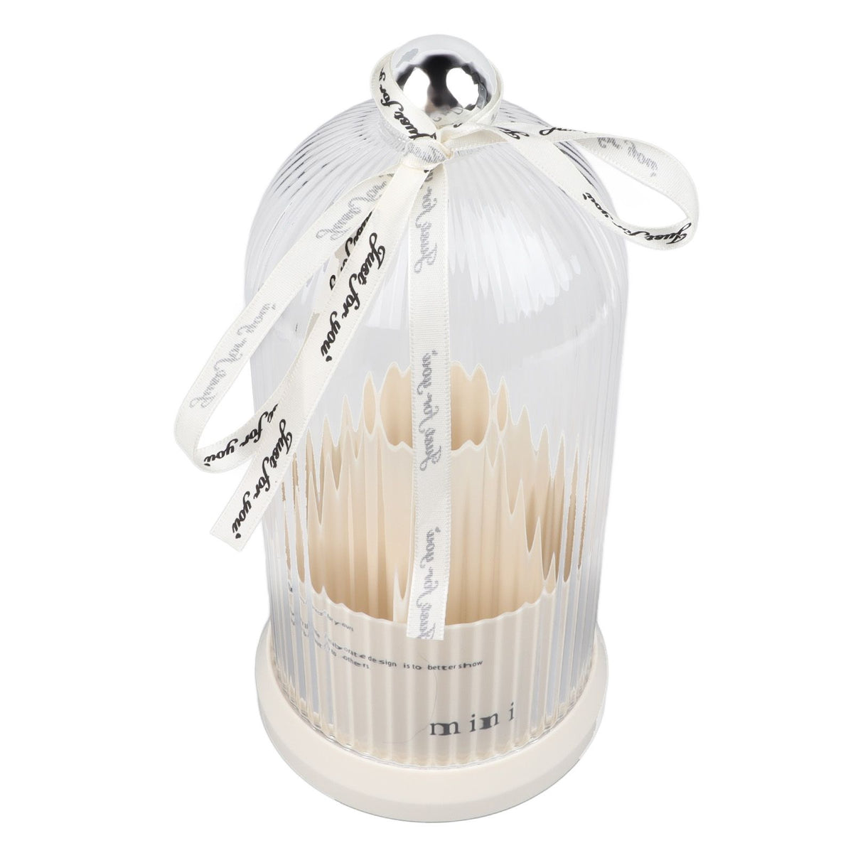 Makeup Brush Storage Holder 360 Degree Rotatable Makeup Organizer Dustproof Waterproof Holder for Lipstick Cosmetic Milky White
