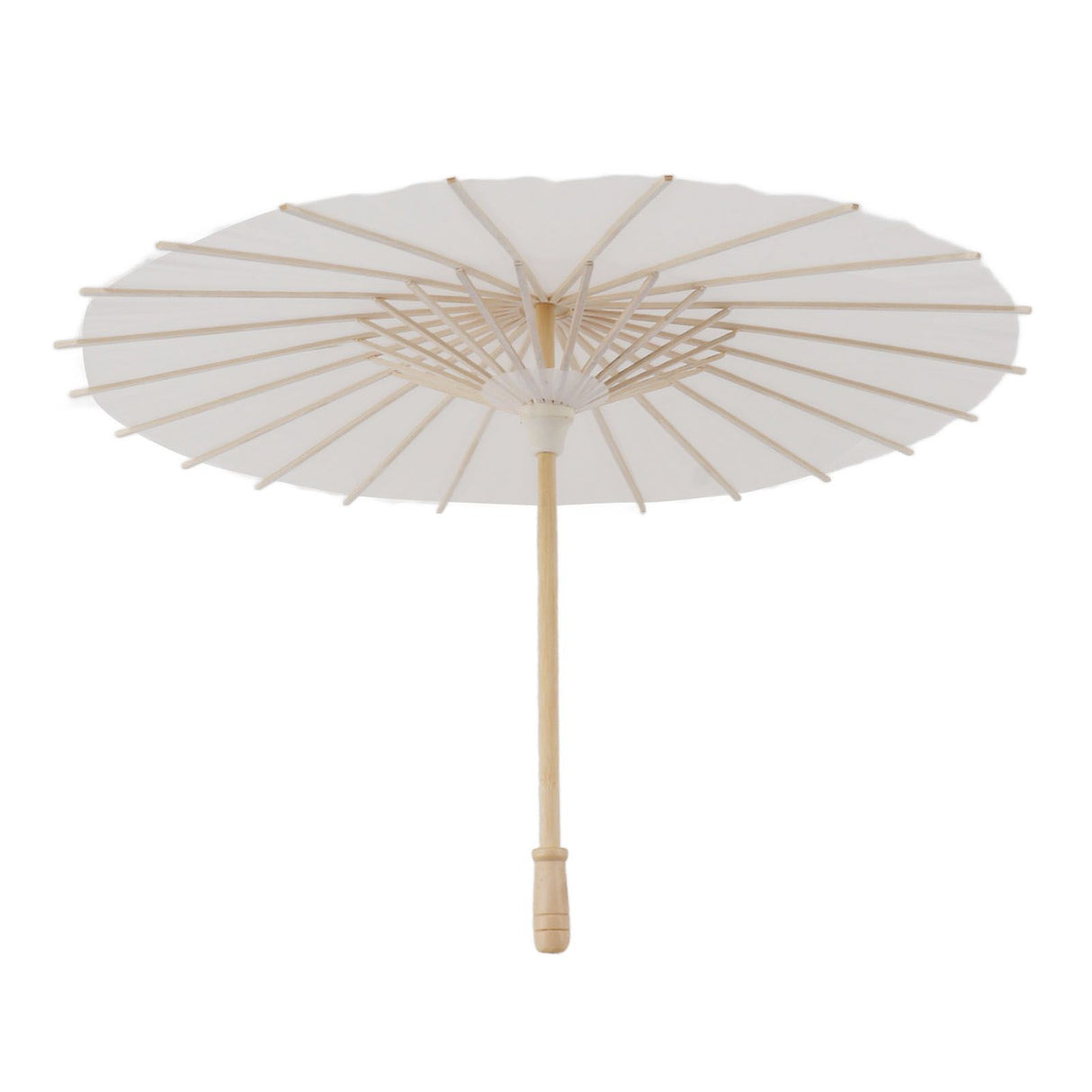 Kids Paper Parasol Bamboo and Paper Chinese Style Elegant White DIY Paper Umbrellas for Decoration 40cm/15.7in