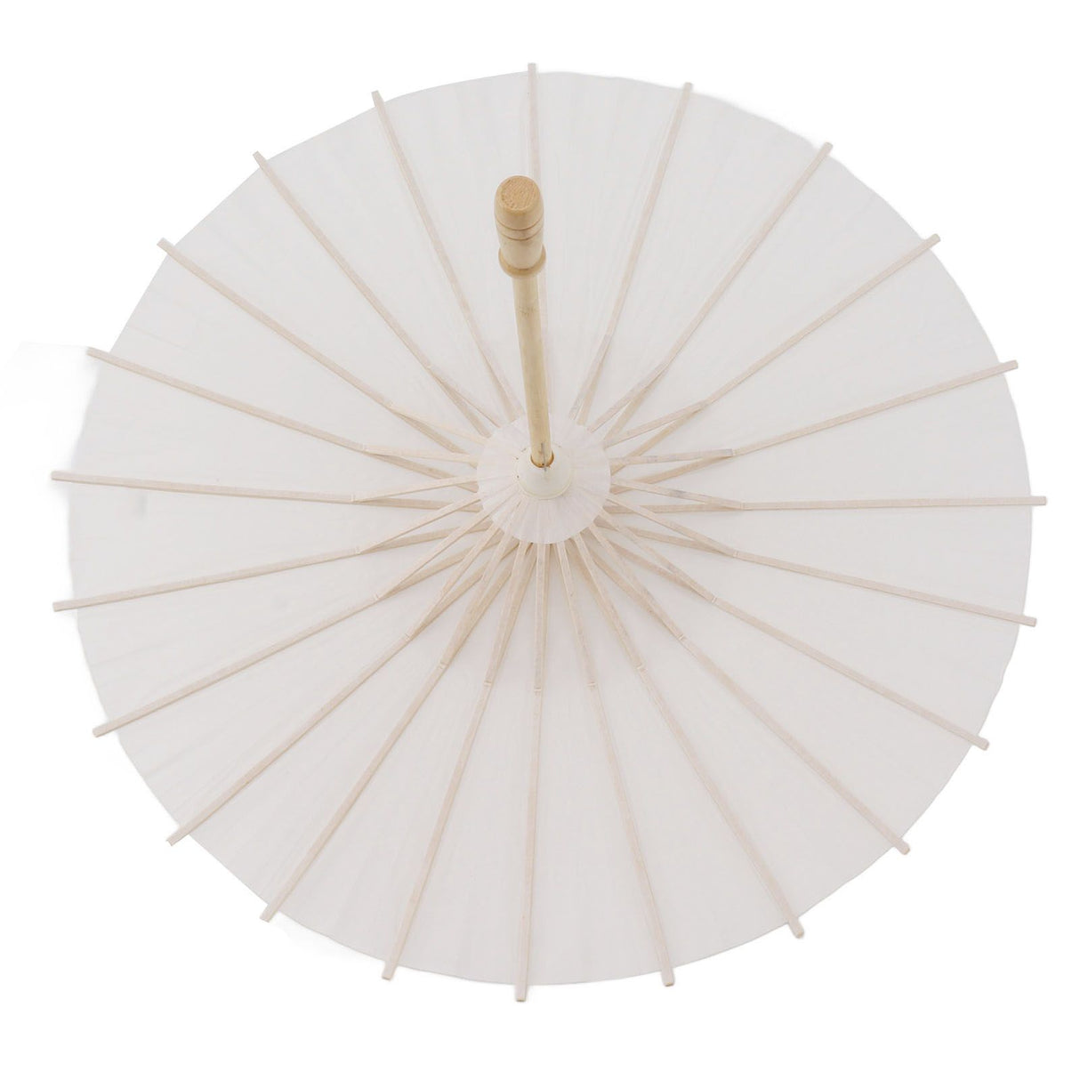 Kids Paper Parasol Bamboo and Paper Chinese Style Elegant White DIY Paper Umbrellas for Decoration 40cm/15.7in