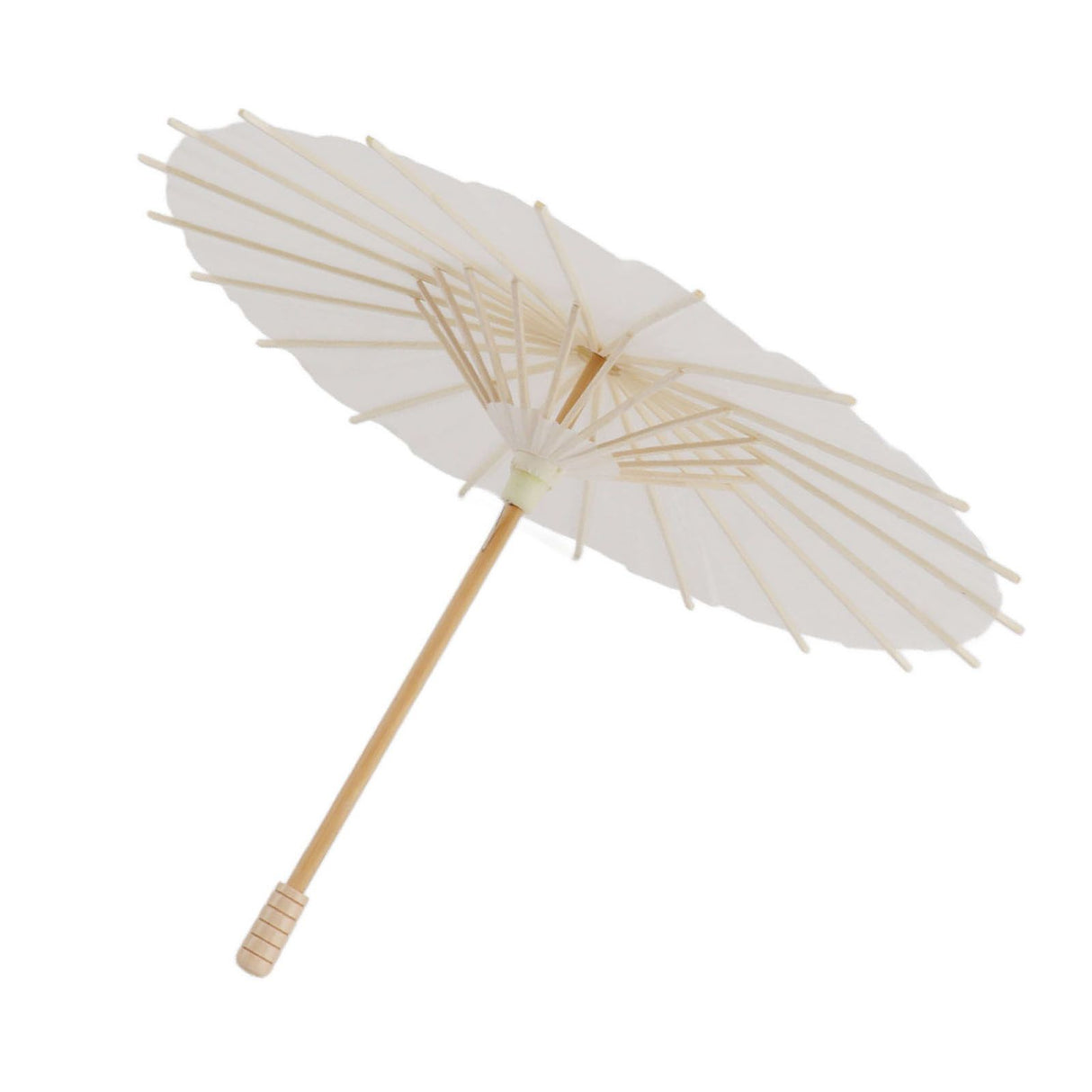 Kids Paper Parasol Bamboo and Paper Chinese Style Elegant White DIY Paper Umbrellas for Decoration 28cm/11in