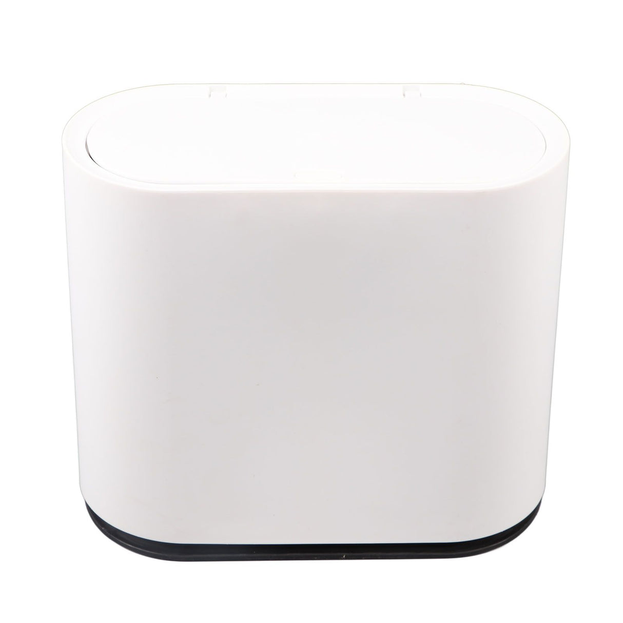 Plastic Trash Can with Press Type Lid Big White Garbage Container Bin for Bathroom Bedroom Kitchen Office