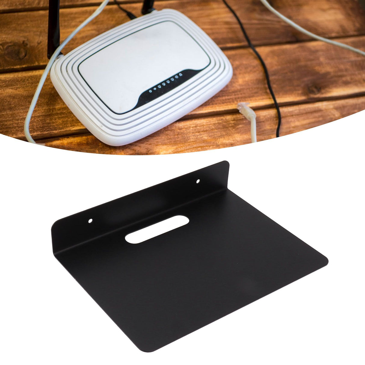 Router Bracket Aluminum Alloy Wall Mount Hanging Storage Rack for Projector Set Top Box Camera Large