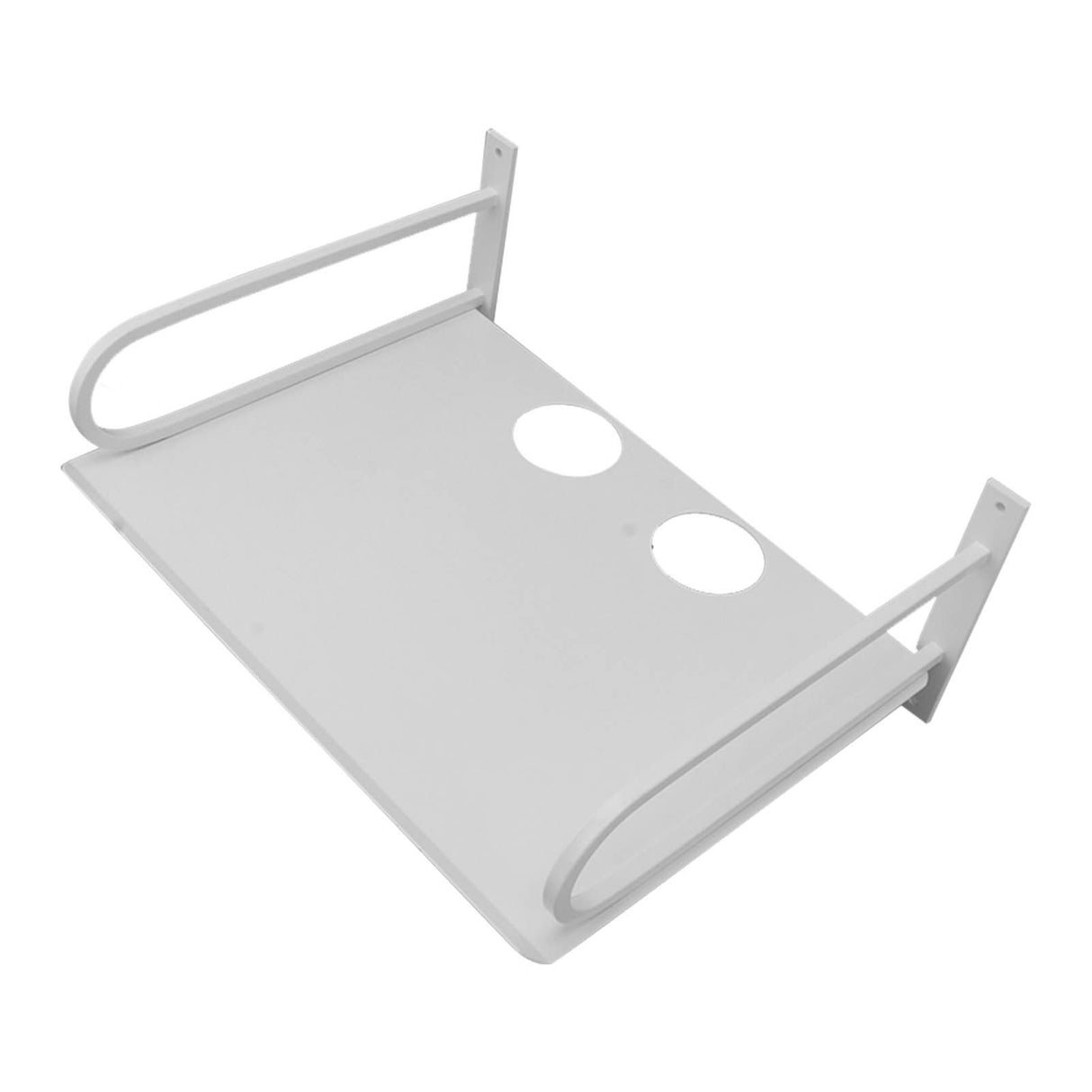 Wall Mounted Projector Shelf Aluminum Floating Projector Shelves for Router TV Box DVD Player Cable Box White