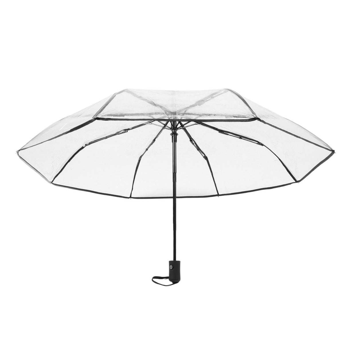 Clear Automatic Foldable Umbrella 8 Ribs 3 Folding Black Edging Transparent Auto Open Close Umbrella for Outdoor Travel Wedding