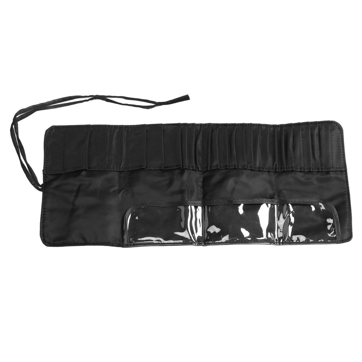Makeup Brush Case 26 Holes Cosmetic Tool Storage Bag Black Large Capacity Waterproof Travel Makeup Brush Organizer
