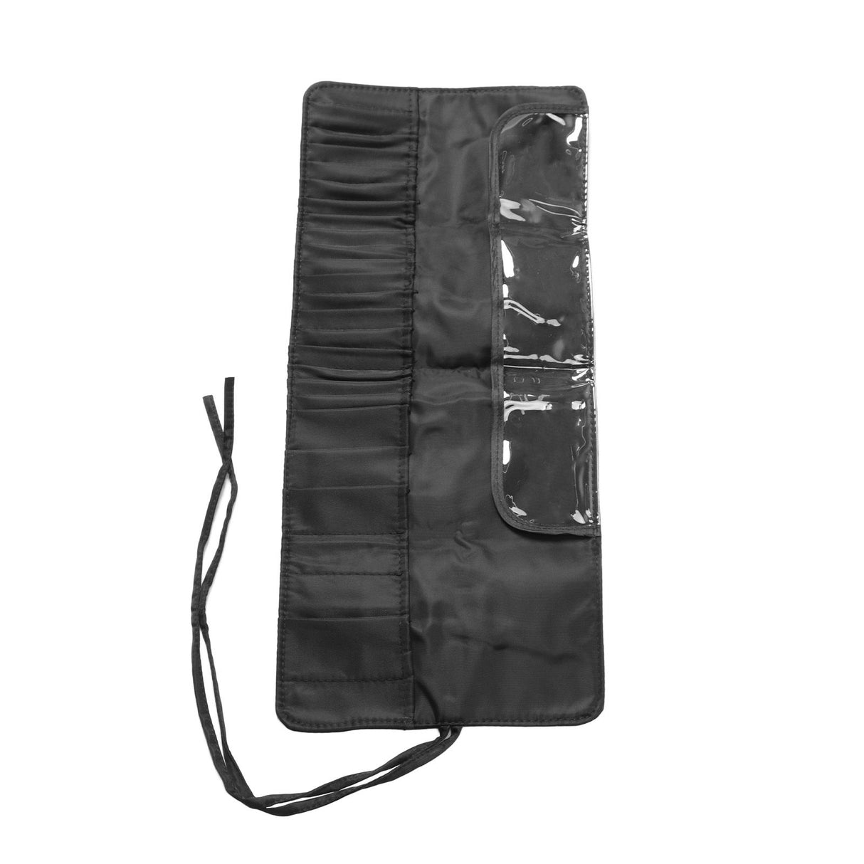 Makeup Brush Case 26 Holes Cosmetic Tool Storage Bag Black Large Capacity Waterproof Travel Makeup Brush Organizer