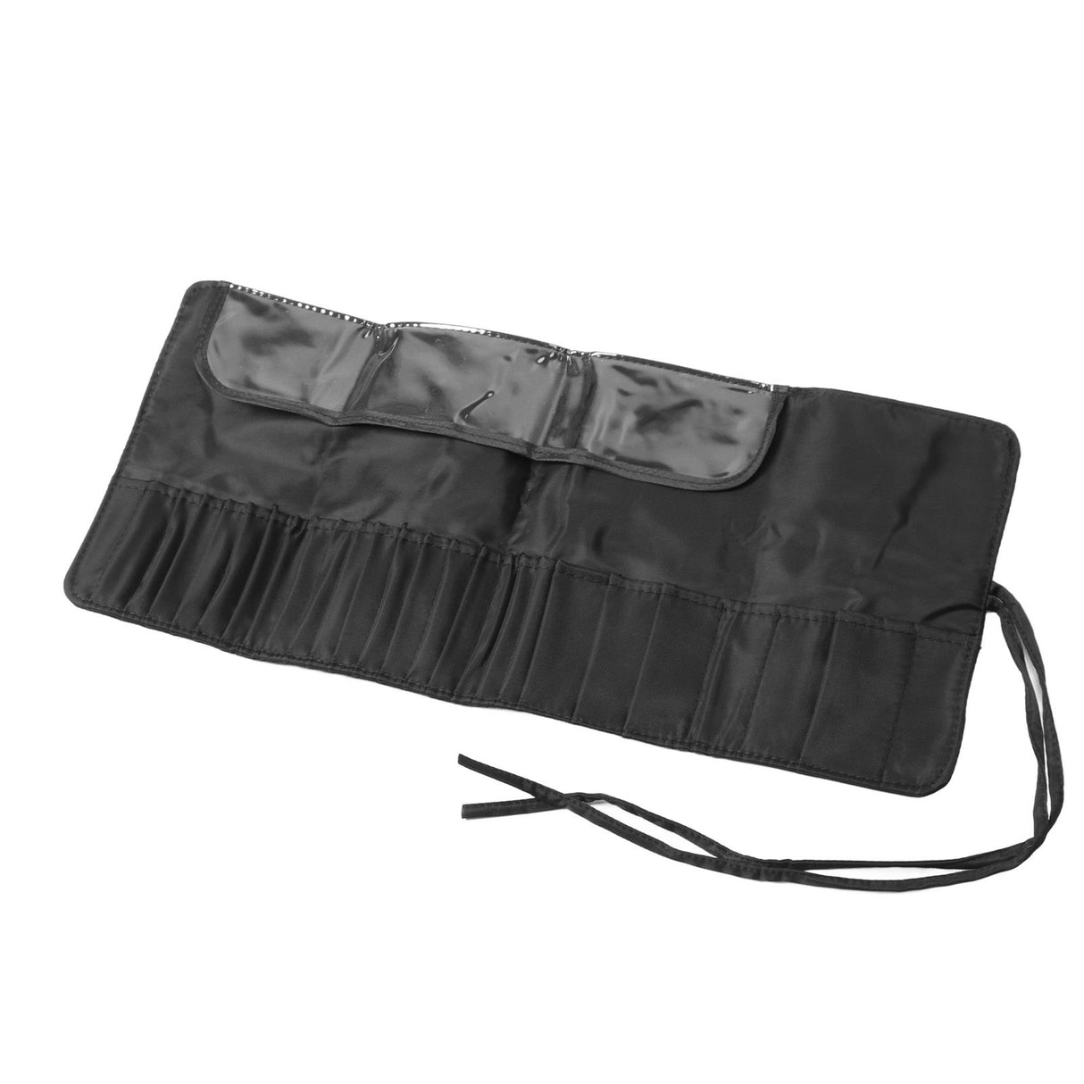 Makeup Brush Case 26 Holes Cosmetic Tool Storage Bag Black Large Capacity Waterproof Travel Makeup Brush Organizer