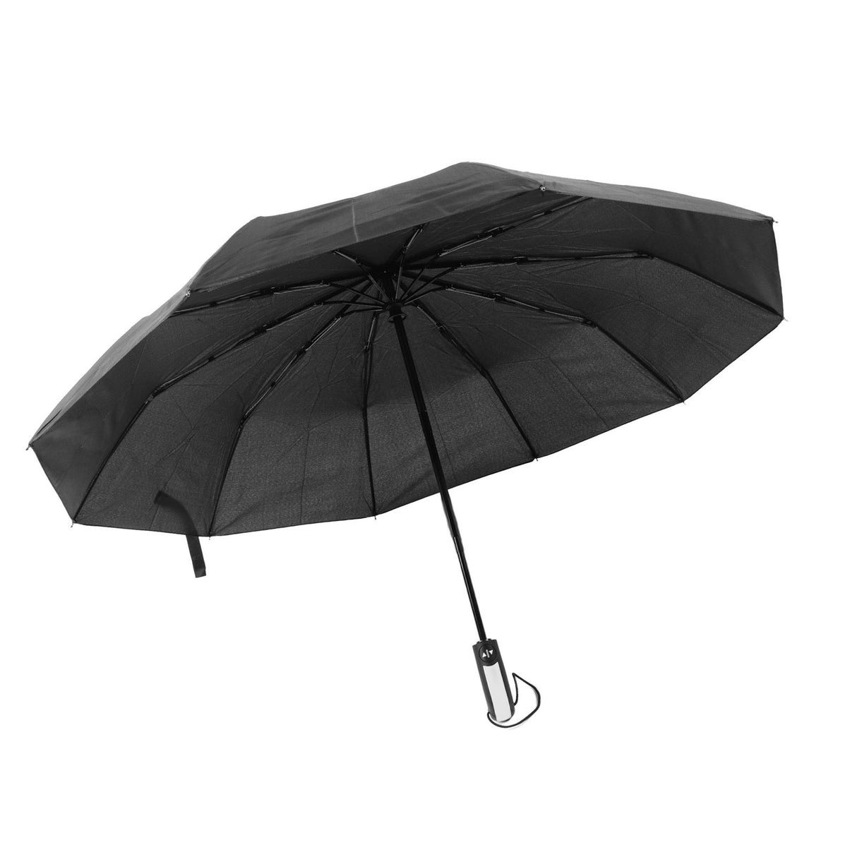 Compact Travel Umbrella Folding Auto Open Auto Close Sunshade Protection Windproof 10 Ribs Umbrella for Men and Women Black