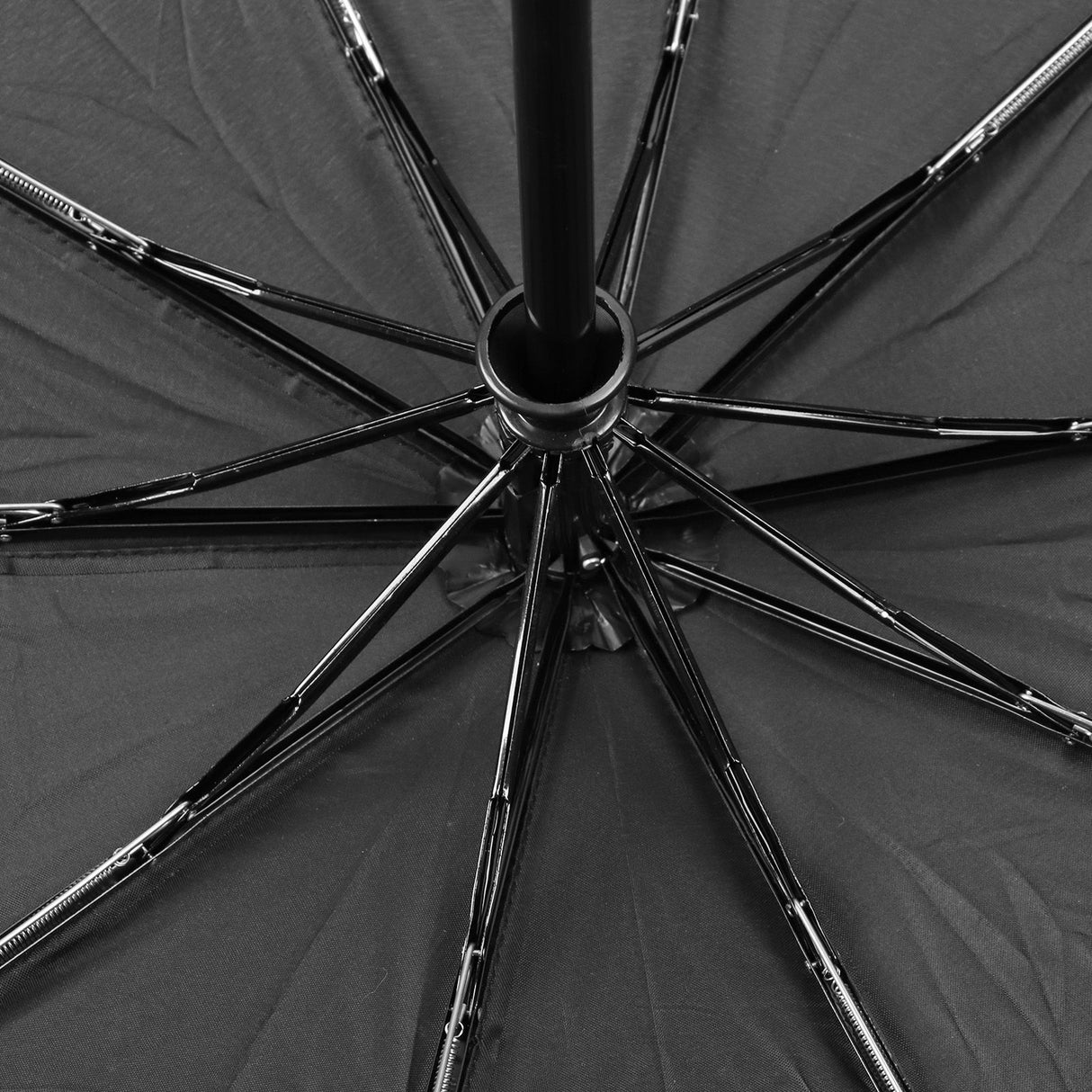 Compact Travel Umbrella Folding Auto Open Auto Close Sunshade Protection Windproof 10 Ribs Umbrella for Men and Women Black