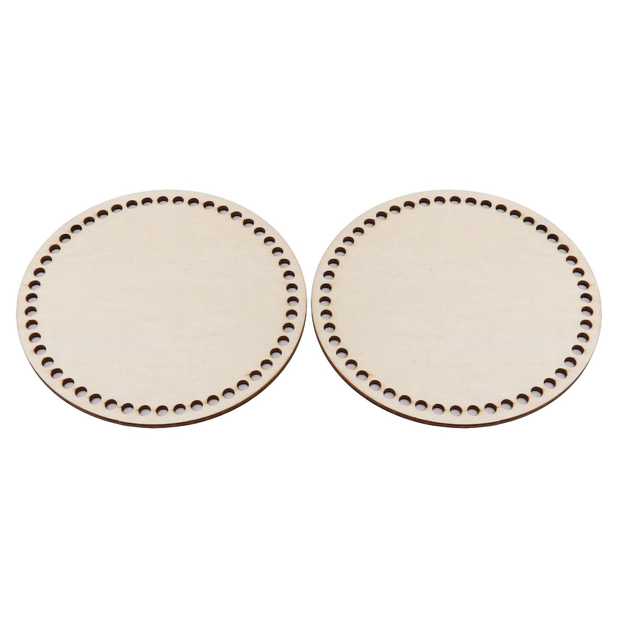 2 Pcs Wooden Crochet Bag Bottom Rounded Crochet Basket Wood Base for DIY Basket Bags