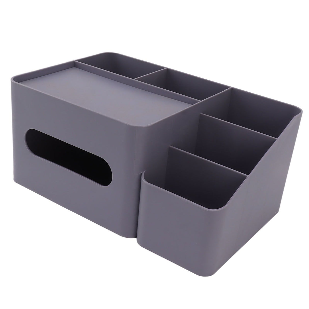 Tissue Box Organizer with Lid Plastic Exquisite Smooth Surface Tissue Desk Organizer for Home Office Purple
