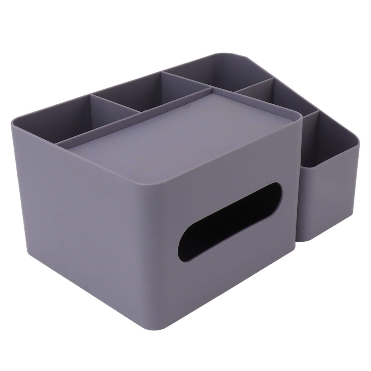 Tissue Box Organizer with Lid Plastic Exquisite Smooth Surface Tissue Desk Organizer for Home Office Purple
