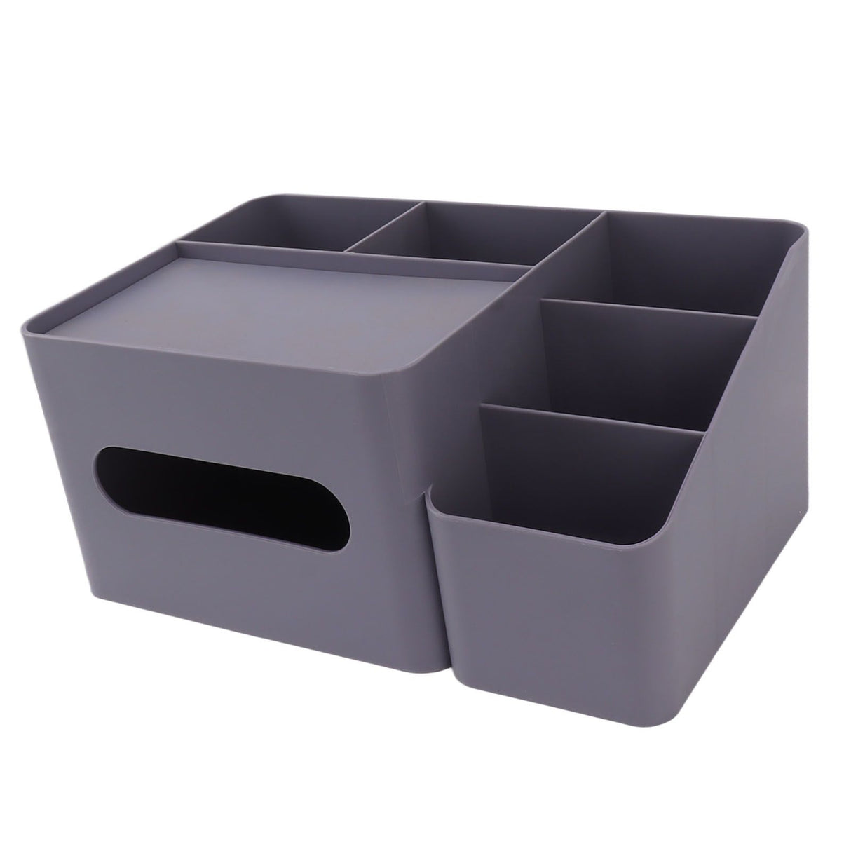 Tissue Box Organizer with Lid Plastic Exquisite Smooth Surface Tissue Desk Organizer for Home Office Purple