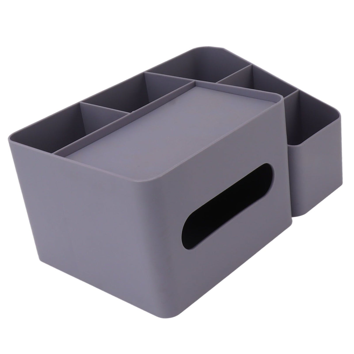 Tissue Box Organizer with Lid Plastic Exquisite Smooth Surface Tissue Desk Organizer for Home Office Purple