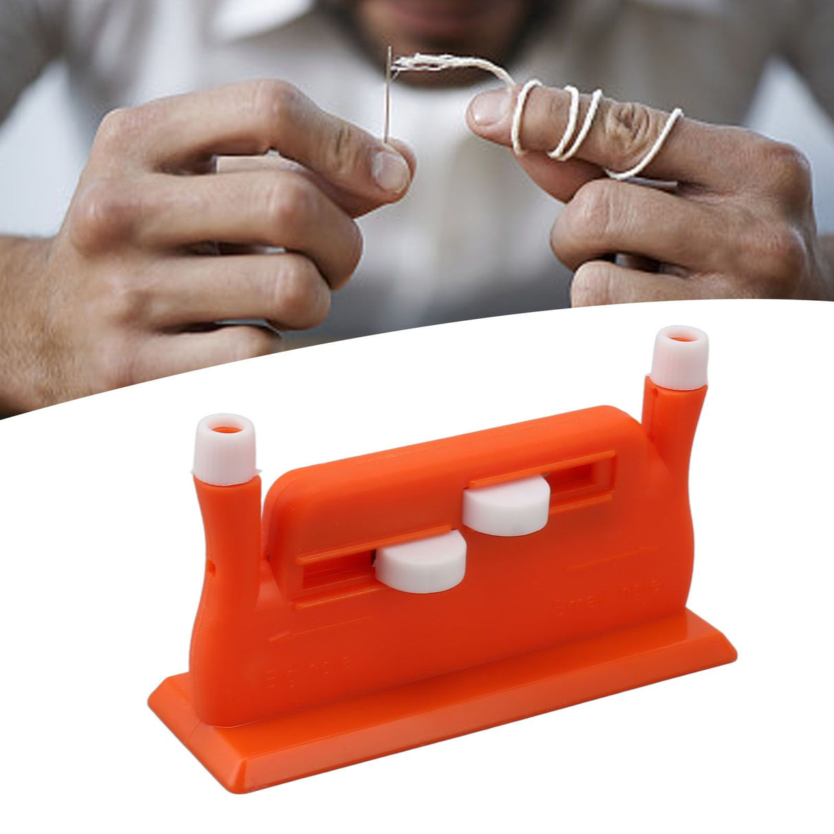 Auto Needle Threader Home Hand Sewing Automatic Thread Device with 5 Needles for The Aged Utilities Cross Stitch Orange