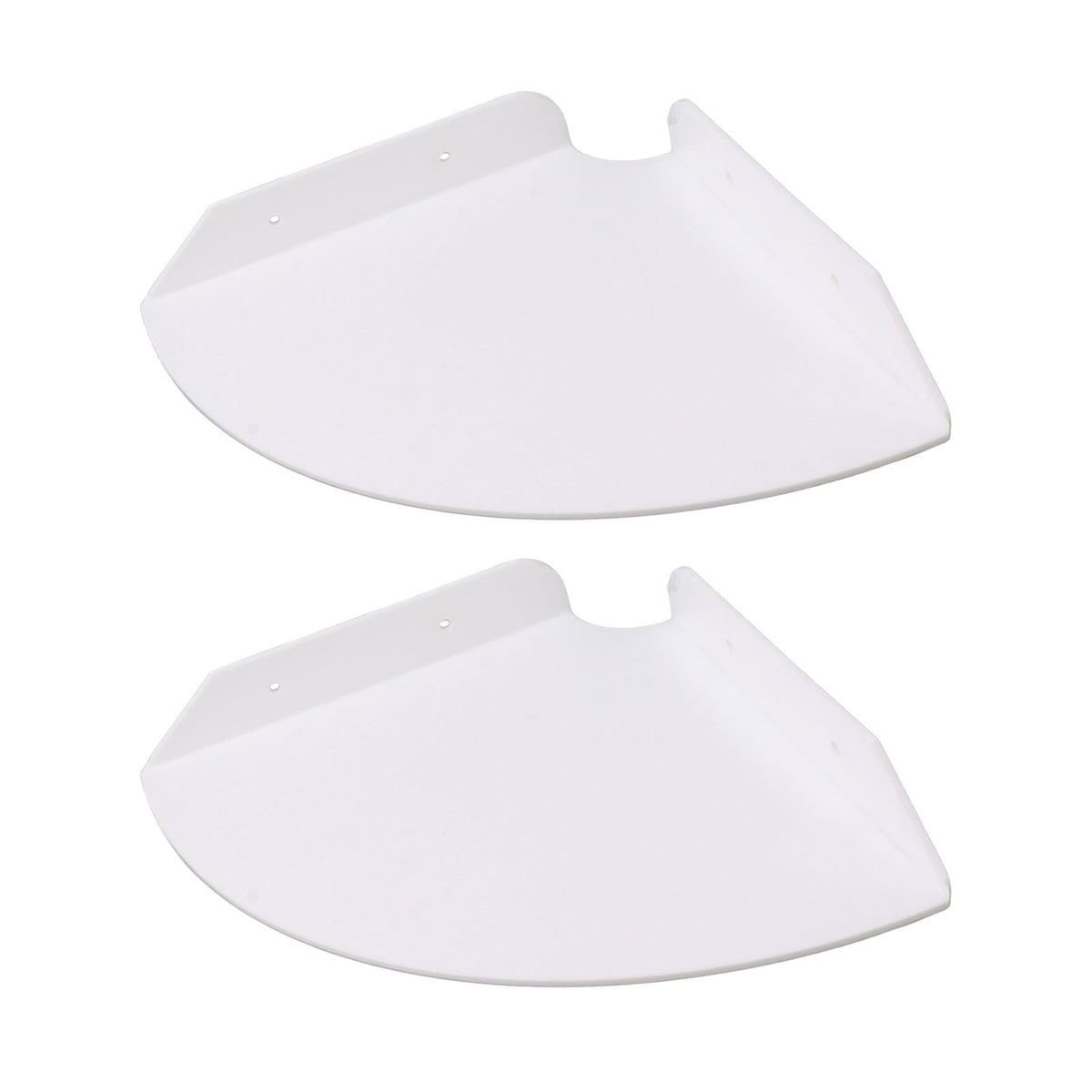 2pcs Wall Mount Floating Corner Shelves Quarter Round Hanging Corner Shelves for Bedrooms Living Rooms Shower Room White
