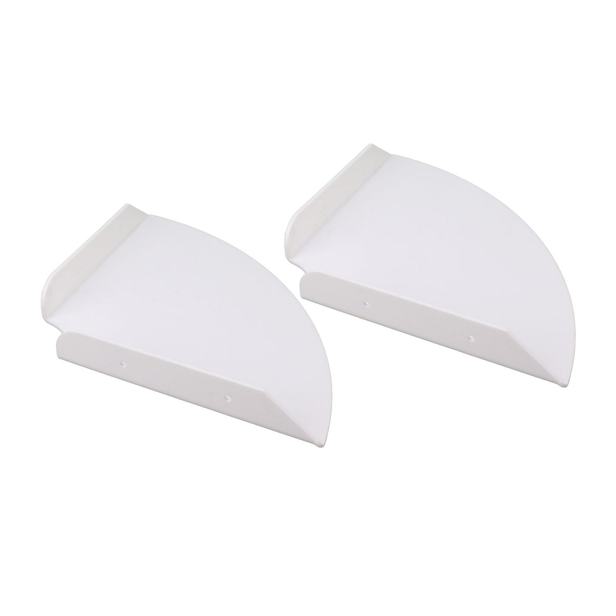 2pcs Wall Mount Floating Corner Shelves Quarter Round Hanging Corner Shelves for Bedrooms Living Rooms Shower Room White