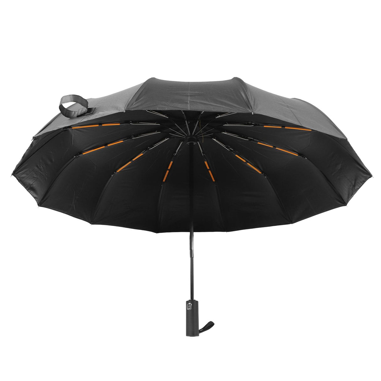 Sun Rain Umbrella 24 Rib Sun Blocking UV Protection Foldable Automatic Umbrella for Daily Travel Black