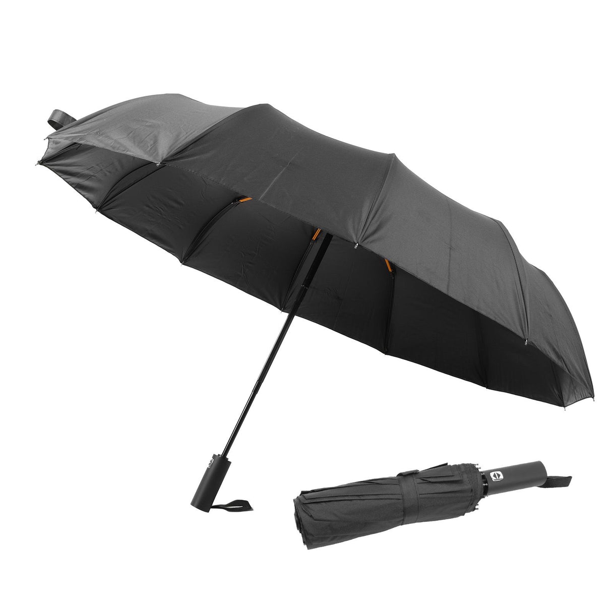 Sun Rain Umbrella 24 Rib Sun Blocking UV Protection Foldable Automatic Umbrella for Daily Travel Black