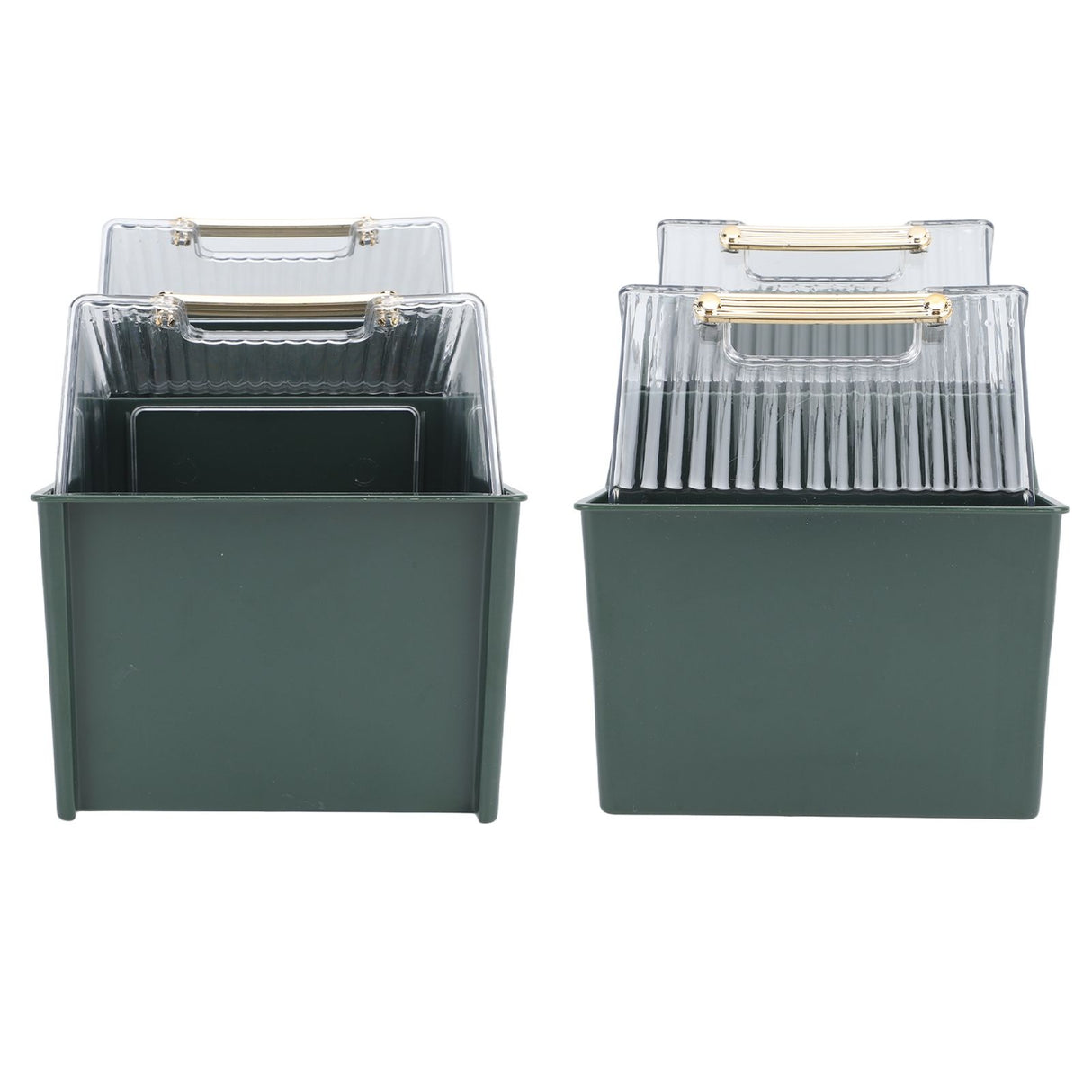 Tea Bag Storage Box Separate Storage Large Opening Beautiful Tea Bag Organizer for Capsules Coffee Tea Bags Green