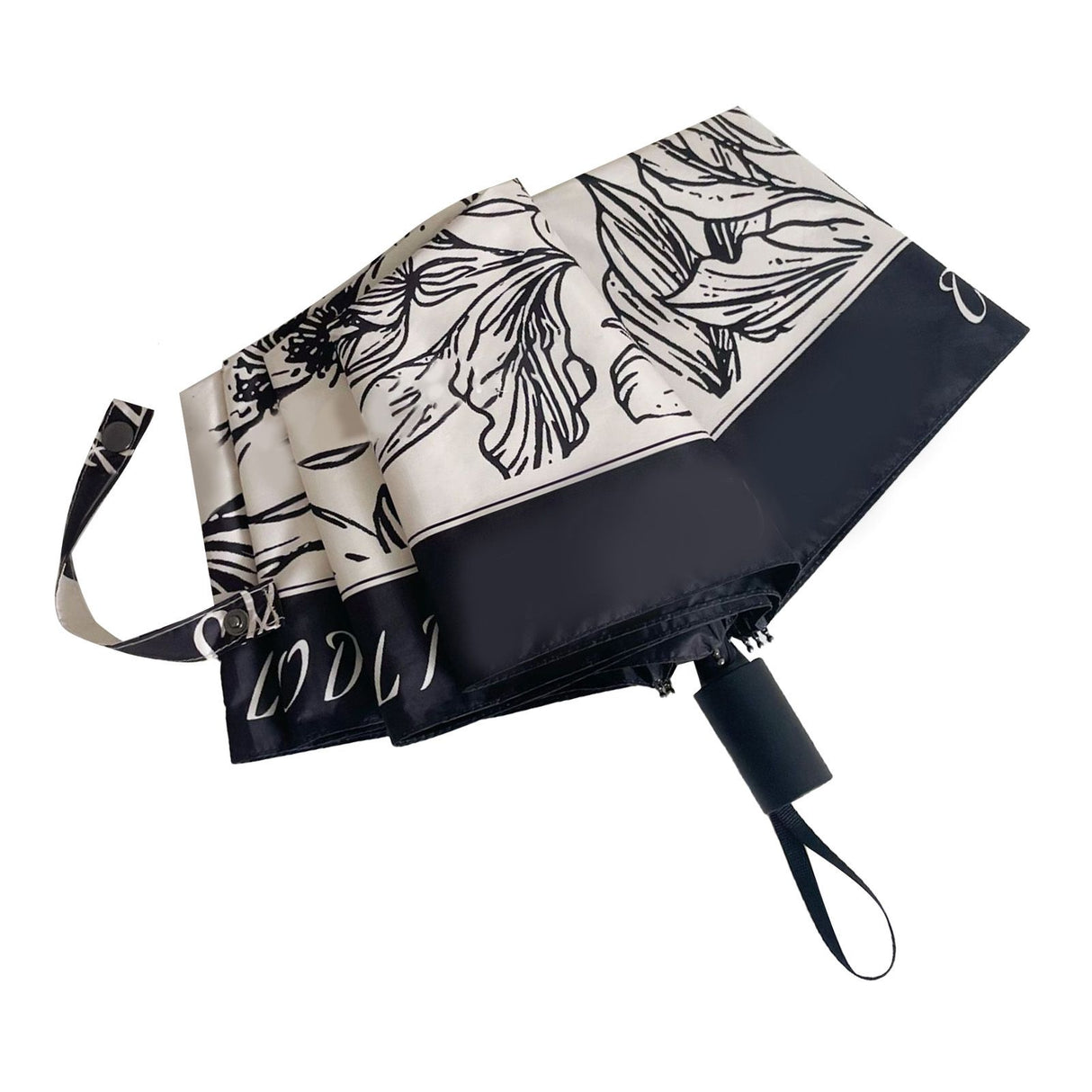 Vintage Floral Sunshade Umbrella Windproof Manual Operation Lightweight Folding Umbrella for Women Girls Kids