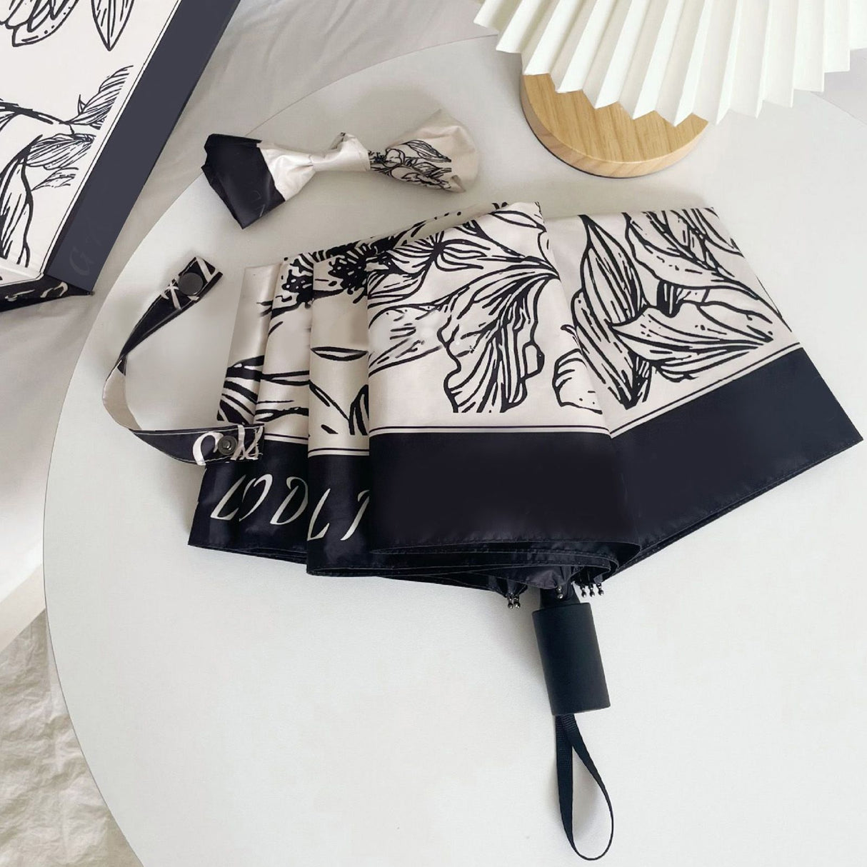 Vintage Floral Sunshade Umbrella Windproof Manual Operation Lightweight Folding Umbrella for Women Girls Kids