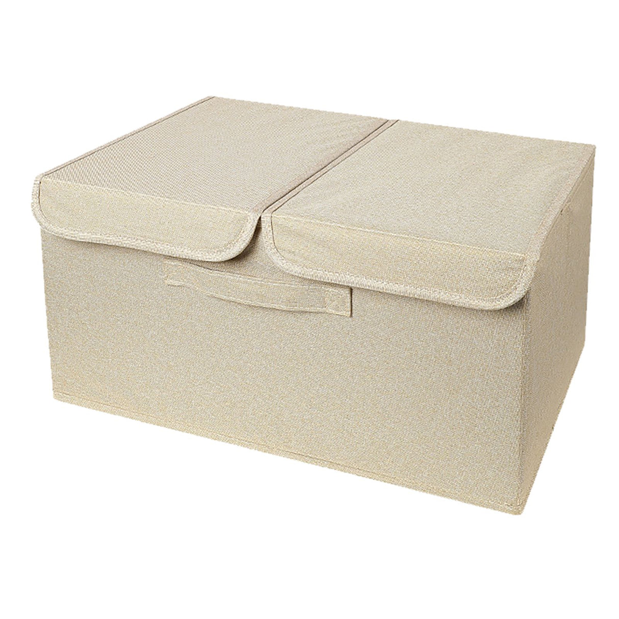 Underwear Socks Storage Organizer with Double Lid Foldable Thick Sock Underwear Storage Case for Socks Bras Ties Towels Khaki
