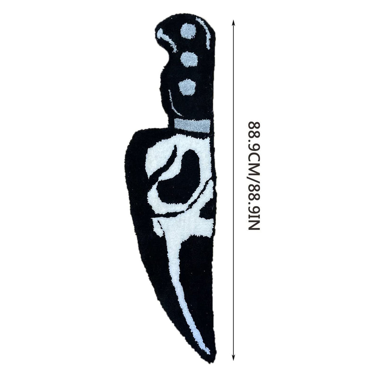 Skull Knife Carpet Horror Scary Scream Bedside Rug Wear Resistant Cashmere Home Welcome Decor 88.9CM