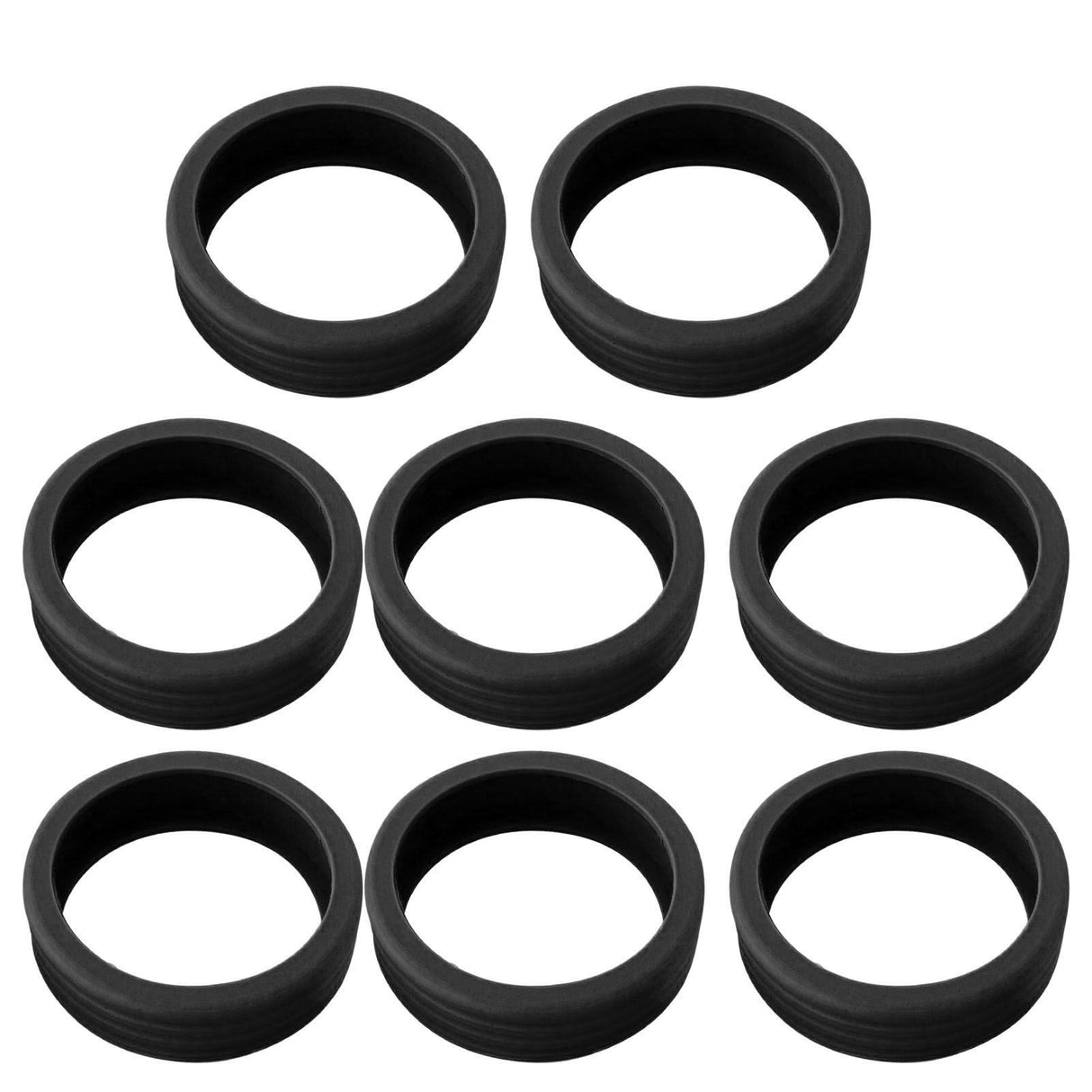8PCS Luggage Suitcase Wheels Covers Noise Canceling Shock Absorbing Trolley Case Silicone Caster Protection Cover Black