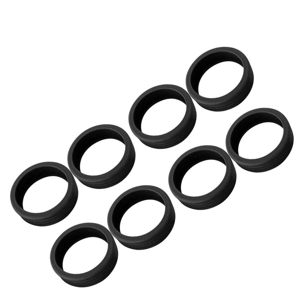 8PCS Luggage Suitcase Wheels Covers Noise Canceling Shock Absorbing Trolley Case Silicone Caster Protection Cover Black