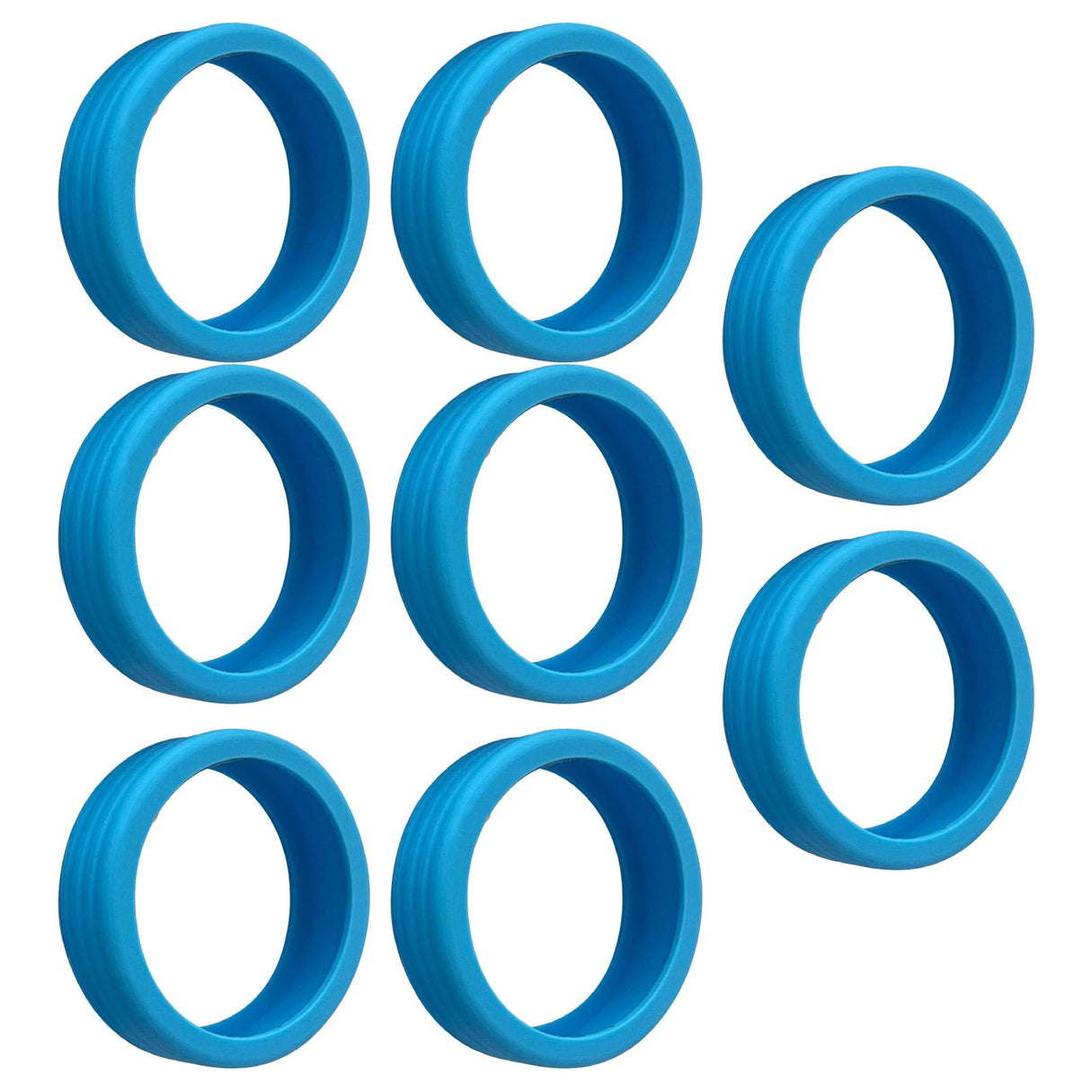 8PCS Luggage Suitcase Wheels Covers Noise Canceling Shock Absorbing Trolley Case Silicone Caster Protection Cover Blue