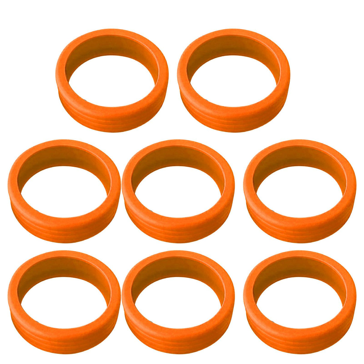 8PCS Luggage Suitcase Wheels Covers Noise Canceling Shock Absorbing Trolley Case Silicone Caster Protection Cover Orange