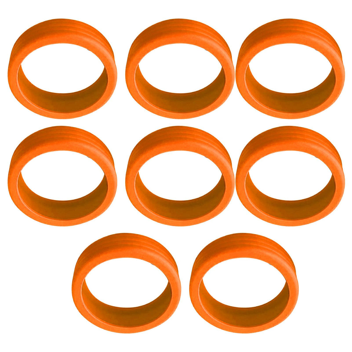 8PCS Luggage Suitcase Wheels Covers Noise Canceling Shock Absorbing Trolley Case Silicone Caster Protection Cover Orange